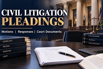 draft civil litigation pleadings, responses and court documents