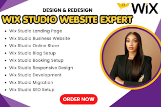 wix studio website design wix studio website redesign wix studio wix expert wix