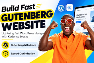 design fast wordpress website using gutenberg editor kadence blocks spectra