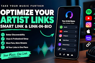 optimize your artist links, smart link and link in bio