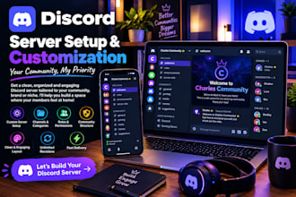 set up a custom discord server and whop for your community within 24 hours