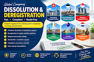 dissolve your estonia oÜ or hong kong company and handle deregistration
