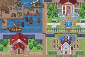 do pixel art tileset, pixel character sprites sheet pixel art animation tilemap