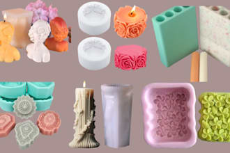 design custom silicone candle mold soap mold cosmetic mold jewelry mold wax mold
