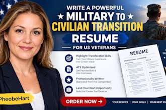 write a powerful military to civilian transition resume for US veterans