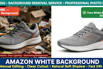 amazon product photo editing and white background