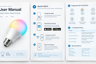 create product instruction manual and illustrated assembly instructions