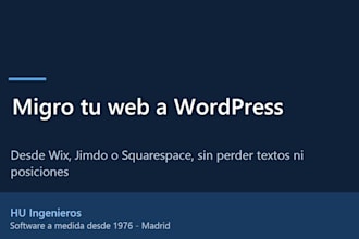 migrate your wix, jimdo or squarespace website to wordpress