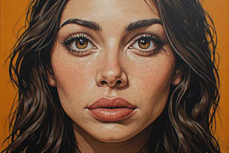 paint real oil painting on canvas oil portrait painting