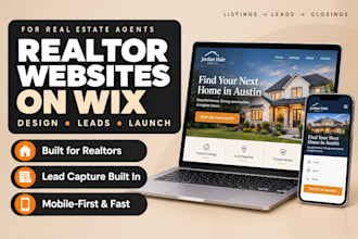build a wix real estate website or realtor website with lead capture