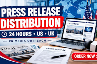 do press release premium in 24 hours US, UK and submit press release