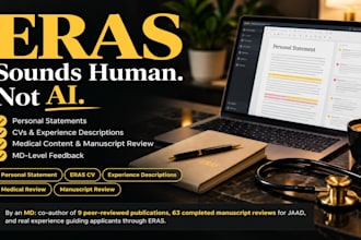 edit your eras personal statement and CV, human not ai