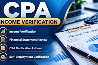 certify income reports and bank statements as a licensed CPA