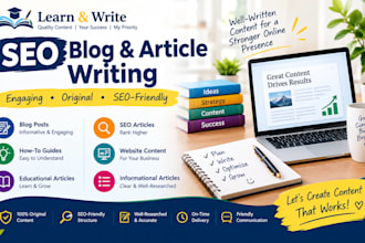 write SEO blog posts and articles that engage your audience