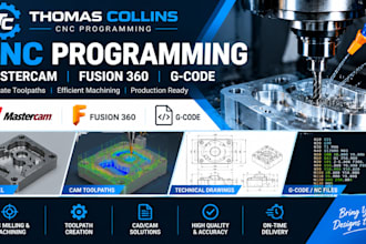 cnc programming, mastercam cam toolpaths, g code, cnc machining and fusion 360