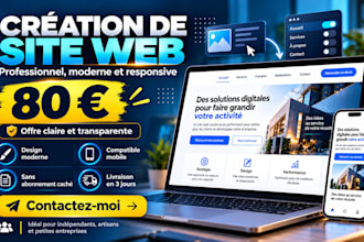 créer votre site web professionnel moderne pour 80 euros