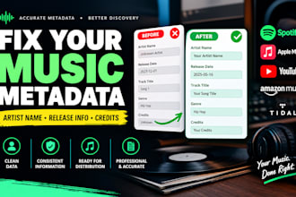 fix your music metadata, artist name and release information