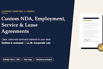 draft or review your nda, employment, or service agreement