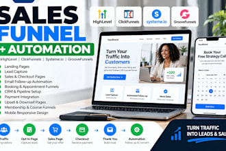 build gohighlevel clickfunnels systeme io groovefunnels sales funnel