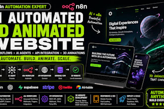make 3d animated website n8n ai automated 3d website automation
