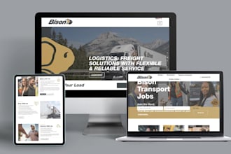 professionak and modern logistics website design