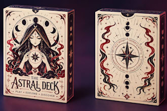 design custom card game box tuck box card box design packaging dieline