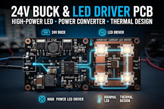 design 24v buck converter pcb layout, led driver and high power led emitter pcb