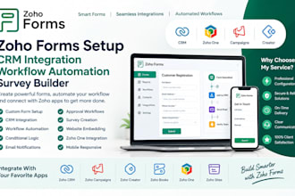 zoho forms setup CRM integration workflow automation survey builder zoho expert