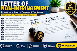 craft a professional letter of non infringement for your business or invention