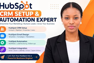 setup hubspot crm, hubspot email design, hubspot automation, hubspot integration