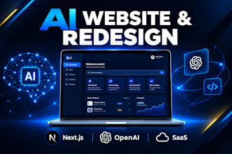 design, redesign, and develop a modern ai website