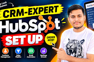 setup hubspot CRM, automation, workflows and sales pipeline