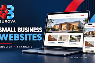 build a modern small business website in english or french