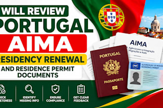 review portugal aima residency renewal and residence permit documents