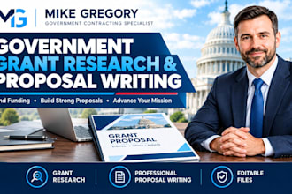 research government grants and write professional grant proposals