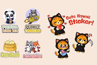 design kawaii chibi animal mascot for your