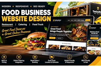 design food catering website restaurant website food truck website food catering