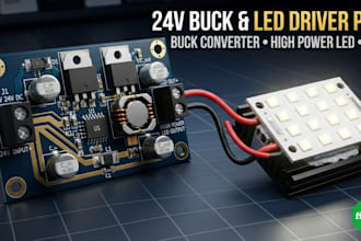 design 24v buck converter pcb, led driver schematic and high power led board