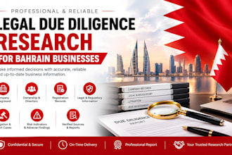 perform legal due diligence research for bahrain businesses