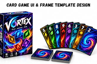 design custom tcg card template card game ui frame tabletop game design