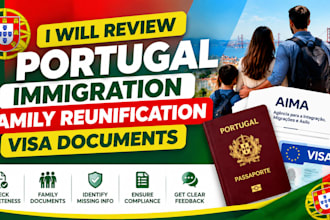 review portugal immigration family  reunification visa documents