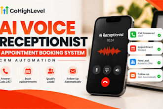 build gohighlevel ai voice receptionist CRM appointment booking automation