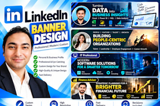 design a professional linkedin banner and cover