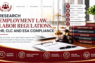research employment law, labor regulations, HR, clc and esa compliance
