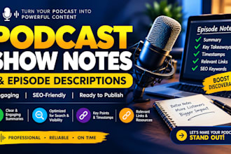 be podcast publishing virtual assistant for uploading, scheduling and show notes