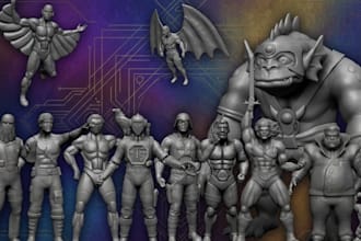 3d modeling rigging, animations,film or video games and statues for 3d printing