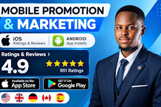 mobile app download playstore IOS app marketing 500 applestore rating review