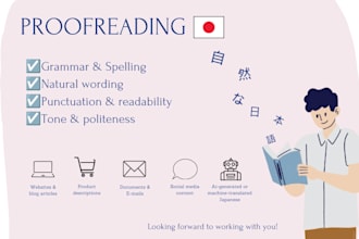 proofread and correct your japanese text