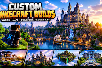 create custom minecraft builds, worlds and server hubs
