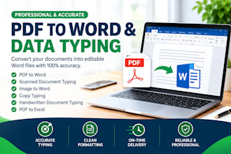 manually type and convert PDF or scanned documents